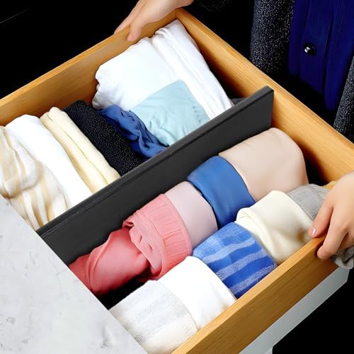 Utoplike Bamboo Drawer Dividers Large, 4" High Kitchen Drawers Organizers