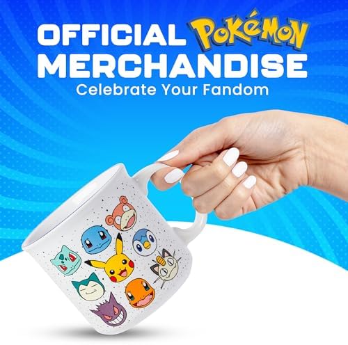 Silver Buffalo Pokémon Bulbasaur Squirtle, Ceramic Camper Mug, 20oz