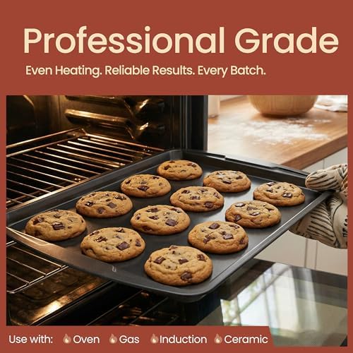 Gray 10-Piece Bakeware Sets, Nonstick Carbon Steel Baking Sheet & Pans, Stackable Space-Saving Bakeware, Dishwasher Safe, Stain-resistant, PFOAPFOSPTFE Free, Oven Safe Up To 450°F (230°C)