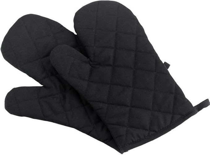 Oven Mitts, Premium Heat Resistant Kitchen Gloves Cotton & Polyester Quilted by Nachvorn