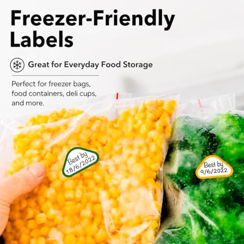 Removable Expiration Date Labels for Food Containers, Waterproof Food Storage Labels for Deli Containers, Best By Pantry Label, Freezer Refrigerator Label, Write On Kitchen Organization Label