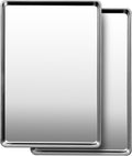 Commercial Quality Baking Sheet Pan Set, Natural Stainless Steel Cookie Sheet by GIUOIDUO