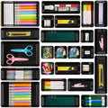 Vtopmart 25 Pack Plastic Drawer Organizers with Non-slip Rubber Pads