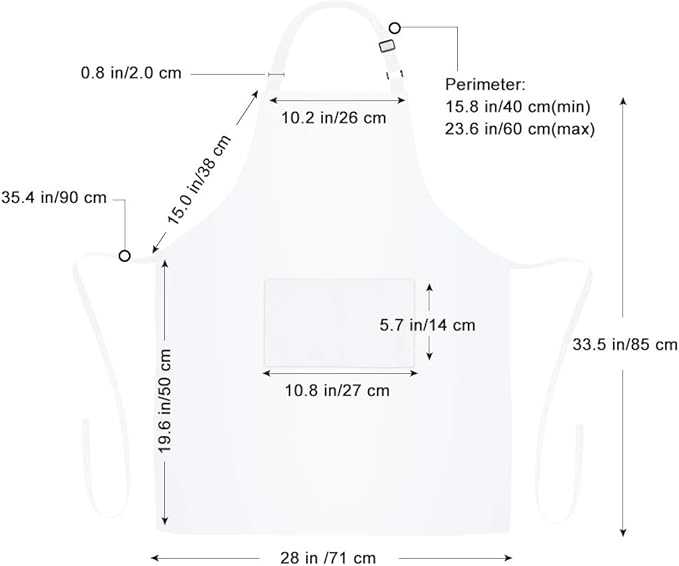 Jubatus 2 Pack 100% Cotton Aprons - Image 7