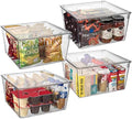 ClearSpace Plastic Storage Bins with Lids, Pantry Organizer, XL, 4 Pack