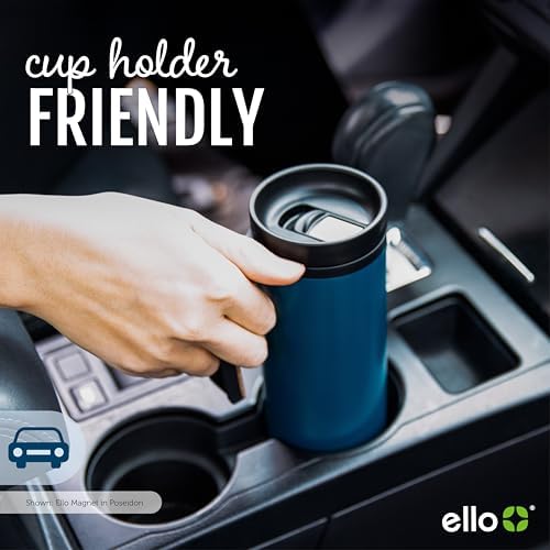 Ello Magnet 18oz Insulated Stainless Steel Travel Mug with Handle, Sonoma