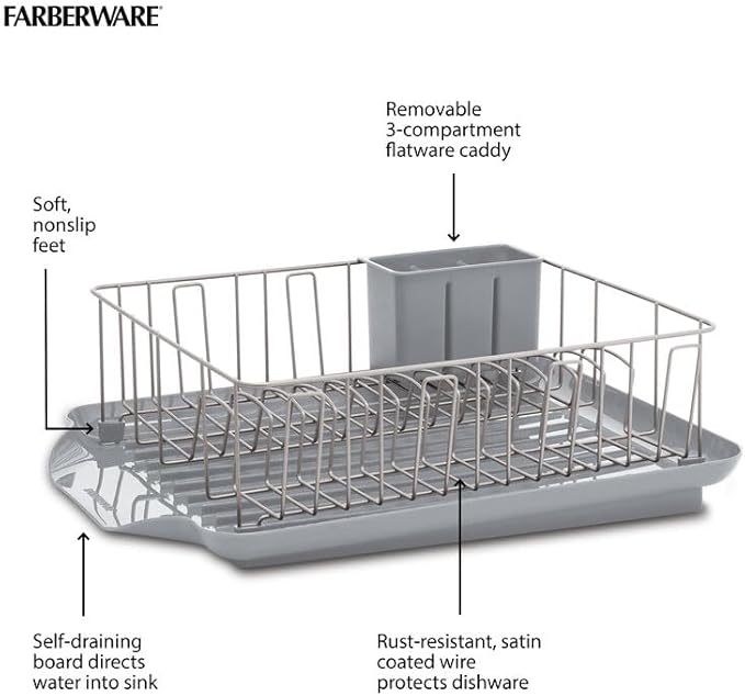 Farberware Classic 3-Piece Dish Drying Rack Set - Image 2