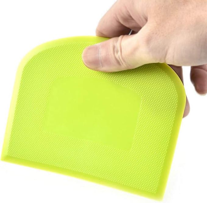 2 Pieces Dough Scraper Bowl Scraper Food-safe Plastic Dough Cutter Flexible - Image 5