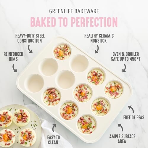 GreenLife 6 Piece Ceramic Nonstick Oven Bakeware Set, Pink