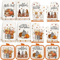 SiliFine 12 Pcs Fall Pumpkin Kitchen Towels Oven Mitts Pot Holders Set