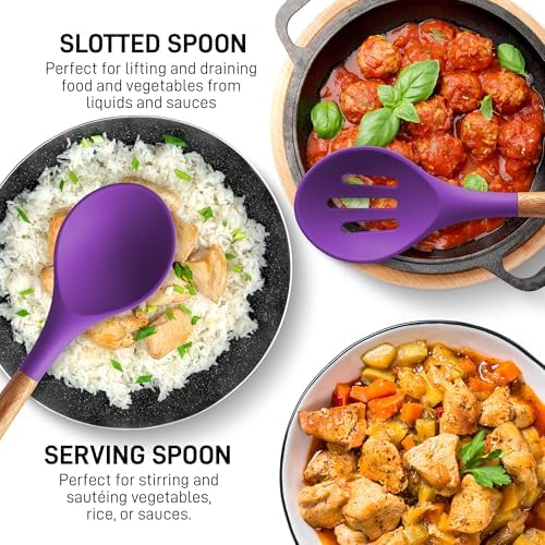 Zulay Kitchen 5 Piece Silicone Utensil Set