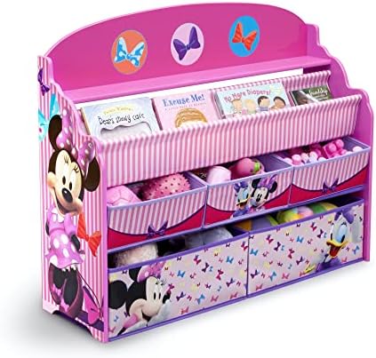 Delta Children Deluxe Book & Toy Organizer, Disney Minnie Mouse