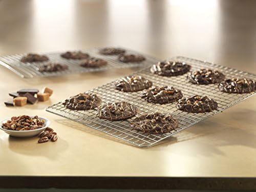 USA Pan Quarter Sheet Oven Safe Nonstick Baking and Cooling Rack (Pack of 2)