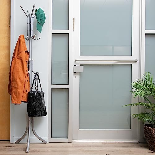 Mind Reader Freestanding Coat Rack, Multi-Tier Organizer for Office and Entryway, Metal, Silver