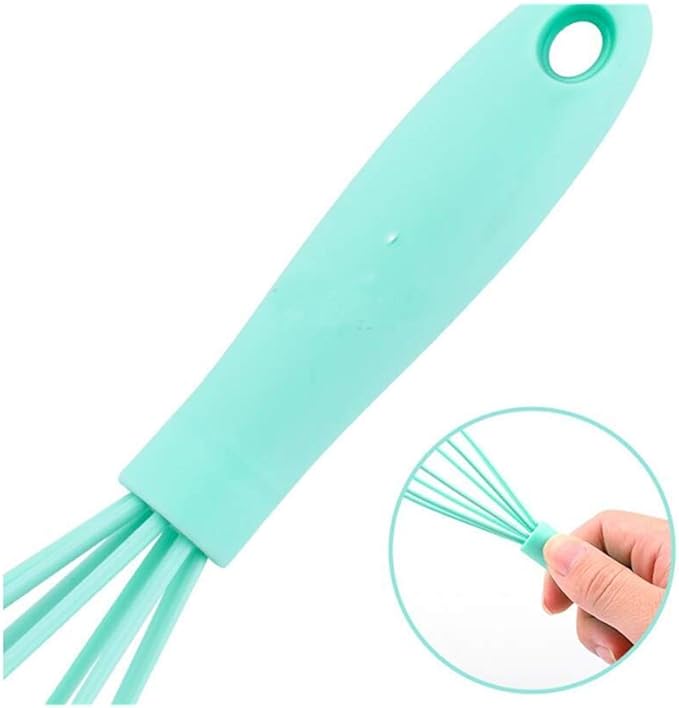 Silicone Whisk 5 Pcs Colorful Kitchen Mini Silicone Whisks, Whisk Set Egg Beater - Image 4