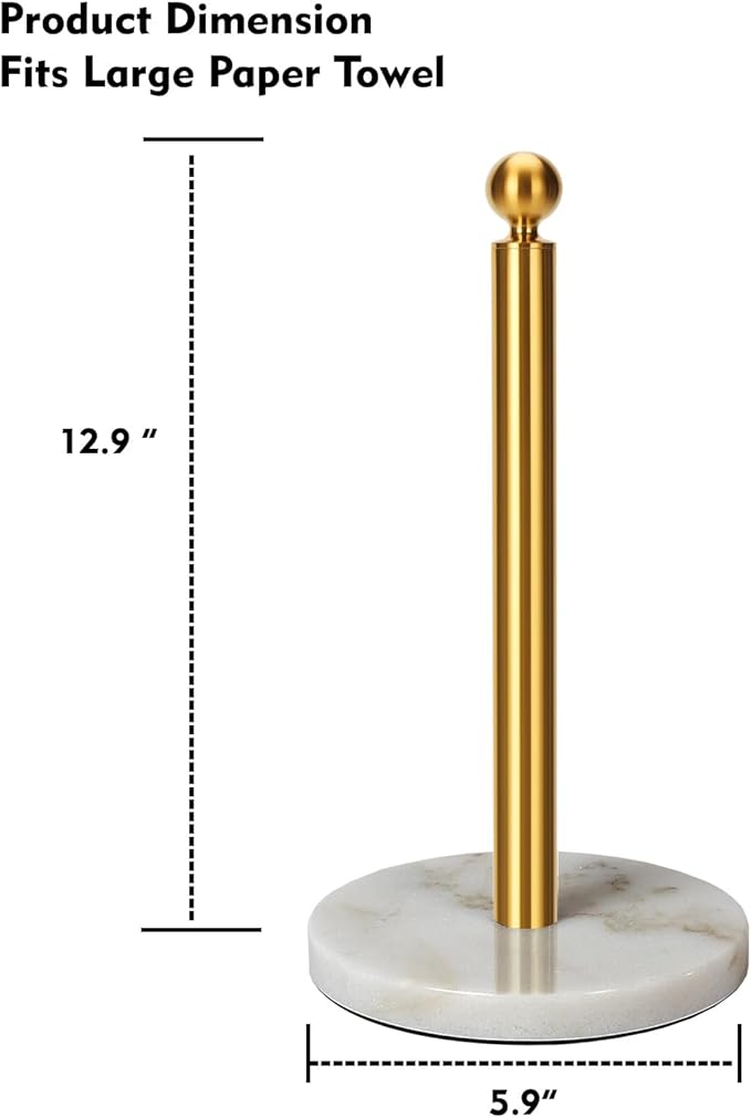 Gold Paper Towel Holder Countertop, - Image 5