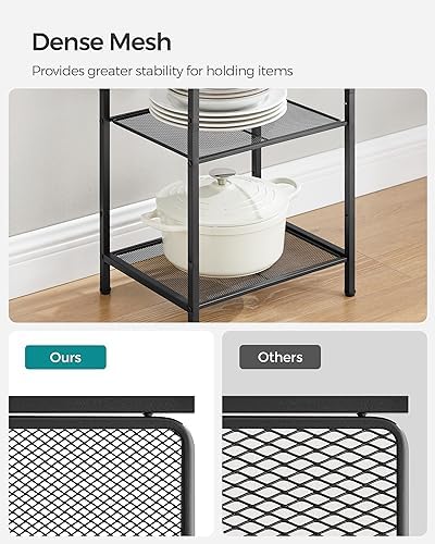 SONGMICS 6-Tier Storage Rack, Bathroom Shelf, Extendable Plant Stand