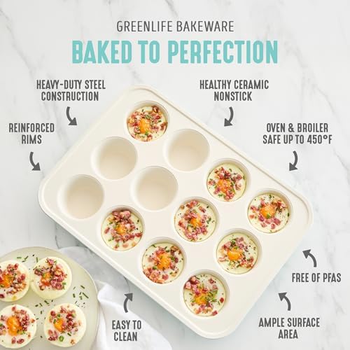GreenLife 6 Piece Ceramic Nonstick Oven Bakeware Set, Turquoise