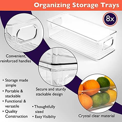 ClearSpace Plastic Pantry Organization and Food Storage Bin, 8 Pack