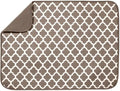 S&T INC. Dish Drying Mat, 18" x 24", XL, Tan Trellis
