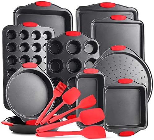 Eatex Baking Sheet Set, 15 Piece Baking Pans Set, Cookie Sheets for Baking