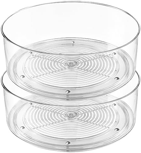 Lazy Susan Organizer, 2pcs 360 Degree Rotating Turntable Organizer