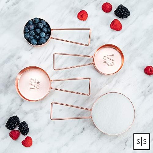Styled Settings Copper Measuring Cups and Spoons Set, 8-Piece