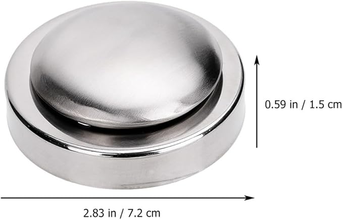 LIOOBO Stainless Steel Soap for Kitchen Odor Removal, Creative Round Design with Smooth Surface and No Burrs, Effective Stainless Steel Deodorant Soap for Fridge and Food Smell