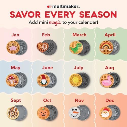 Peanuts x Dash Snoopy Holiday MultiMaker Mini Waffle Maker, Ceramic, Red