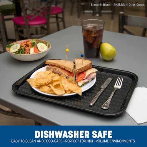 Carlisle FoodService Products CT121669 Café Standard Cafeteria / Fast Food Tray, 12" x 16", Chocolate (Pack of 24)