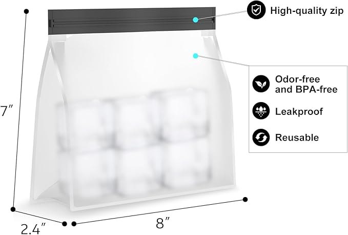 Samuelworld Large Silicone Ice Cube Tray Molds, Big 2 Inch Cubes 3 Pack- Food - Image 3