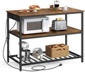 VASAGLE Kitchen Island with 3 Shelves, Storage Cabinet, Steel Structure