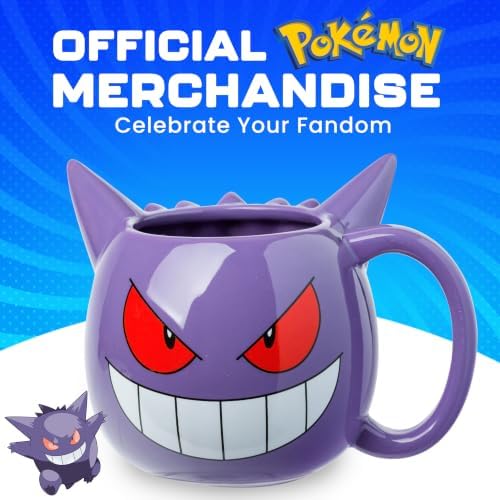 Silver Buffalo Pokémon Gengar, 3D Sculpted Mug, 20oz