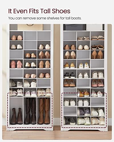 VASAGLE Tall Shoe Storage Cabinet, 10‑Tier, Holds Up to 30 Pairs of Shoes