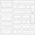 Vtopmart 25 PCS Clear Plastic Drawer Organizers Set, 4-Size Versatile Bathroom and Vanity Drawer Organizer Trays, Storage Bins for Makeup, Bedroom, Kitchen Gadgets Utensils and Office