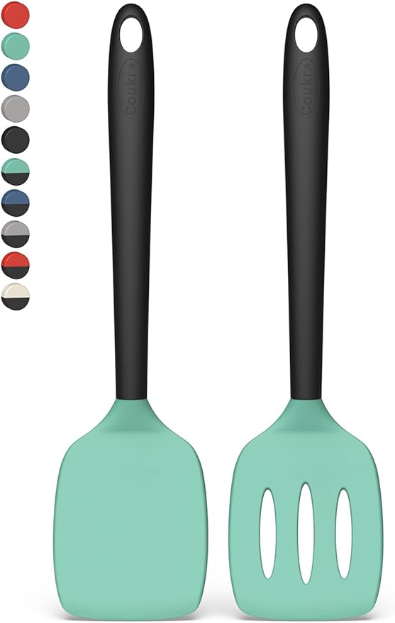 Coukre 2 Pack Silicone Spatula Set, High Heat Resistant, BPA Free Kitchen by Coukre