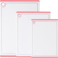 Kikcoin Plastic Cutting Boards for Kitchen, 3-Piece Large Cutting Board Set by Kikcoin