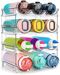spospo Water Bottle Organizer for Cabinet 4 Pack Water Bottle Holder