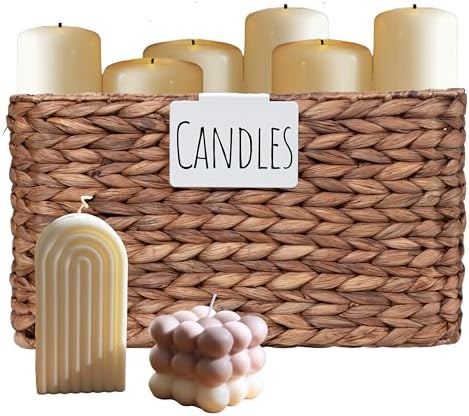 Hygge & Sage: Metal Non-Slip Basket Labels Clip On for Storage Bins, or Wire Racks | Includes 8 Labels, 8 Non-Slip Pads, and 1 Free Marker (White)