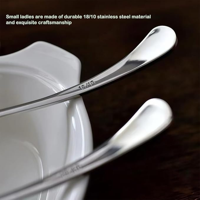 Small Ladle, Gravy Ladle, 7.9 Inch Sauce Ladles, 18/10 Stainless Steel Small - Image 6