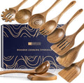 Wooden Spoons for Cooking, 10-Piece Acacia Wood Utensil Gift Set