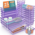 25 PCS Drawer Organizer Set, 5 Size Bathroom and kitchen organizer Trays