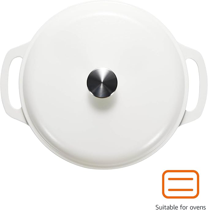 Amazon Basics Enameled Cast Iron Dutch Oven Pot - Image 2