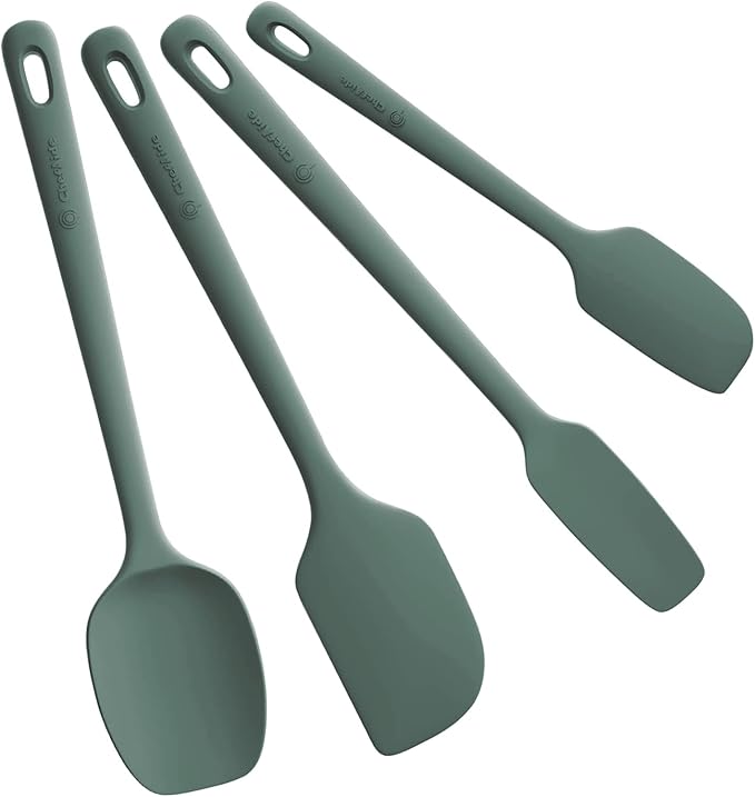 ChefAide 4 Pieces Silicone Spatula Set, Food Grade Rubber Spatula, Upgrade by ChefAide