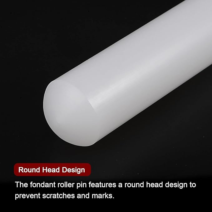 HARFINGTON Fondant Rolling Pin PP 45cm x 2.5cm Non Stick - Image 4