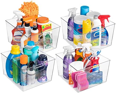 ClearSpace Clear Plastic Storage Bins for Kitchen, Fridge, Pantry, 8 Pack