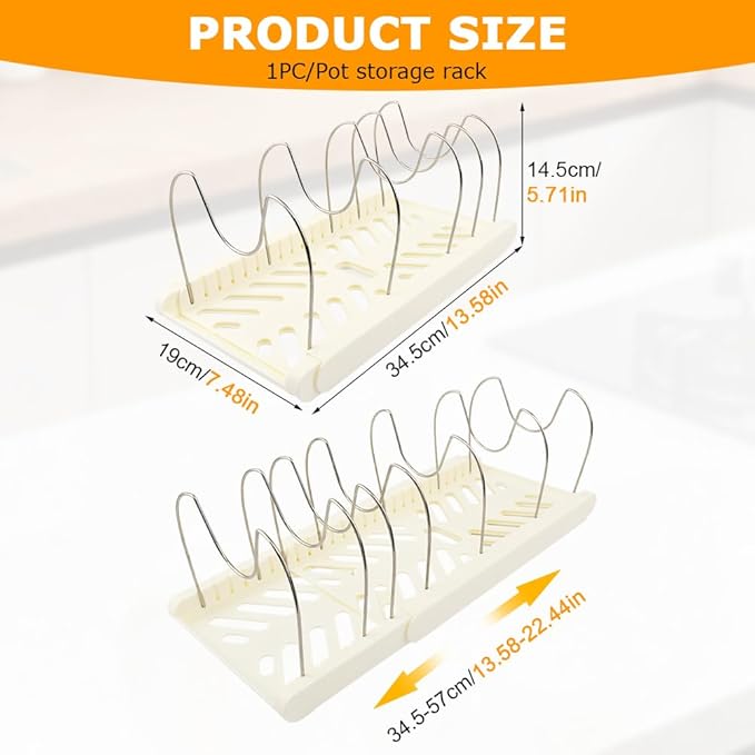 Expandable Pot and Pan Organizer Rack - Image 2
