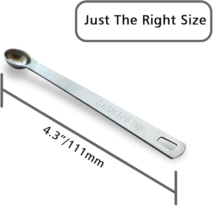 1PCS 1/8 Teaspoon Single Tiny Measuring Spoon, Small Individual Stainless Steel - Image 2