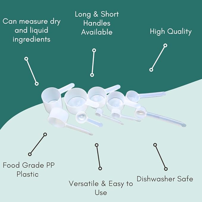 1/2 Cup Long Handle Plastic Measuring Scoop - Image 6