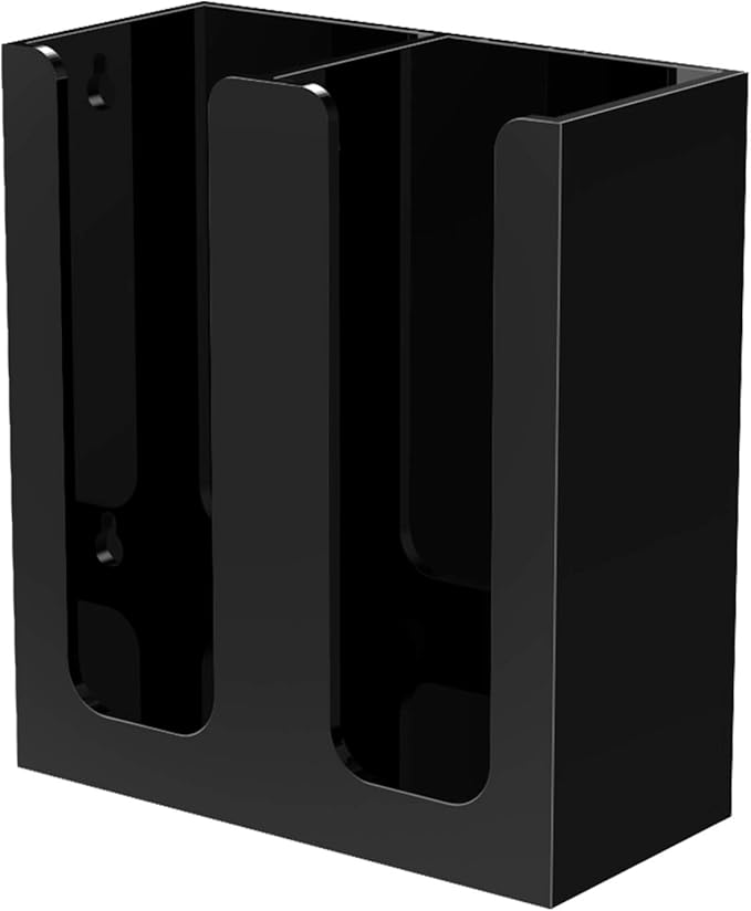 Richboom Acrylic Coffee Cup and Lid Storage Organizer Holder, 2 Compartments by Richboom
